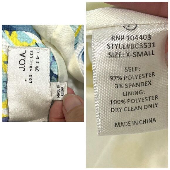 J.O.A. Los Angeles Floral Fit Flare Skater Dress Sweetheart XS Clueless 90s - Picture 6 of 15